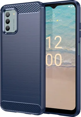 Produktbild von Hülle für Nokia G310 Carbon-Faser Weich TPU Silikon Stoßfest Handyhülle Blau