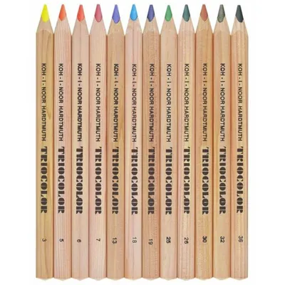 Produktbild von KOH-I-NOOR Dreieckige Buntstifte Triocolor 3152 - 12 Stück
