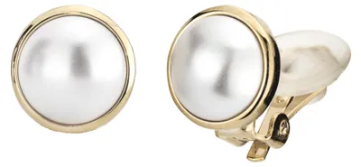 Produktbild von Traveller Ohrclip - Damen - weisse 10mm Perle - 22kt vergoldet - 113364