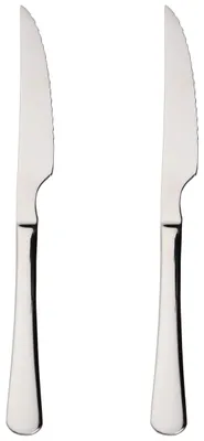 2 Fleischmesser aus Edelstahl 22,5 x 2,05 cm