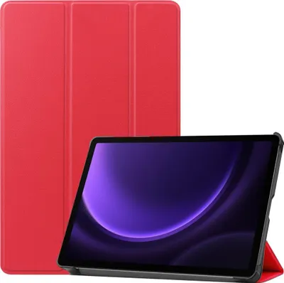 Produktbild von Samsung Galaxy Tab S10 FE / S9 FE Hülle - Coverup Tri-Fold Ständer Klapphülle mit Schlaf/Wach-Funktion - Rot