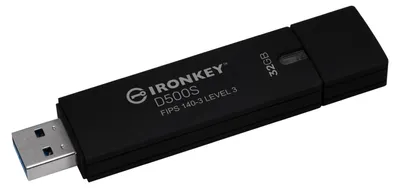 Produktbild von Kingston IronKey D500S - USB-Flash-Laufwerk - verschlüsselt - 32 GB - USB 3.2 Gen 1 - TAA-konform