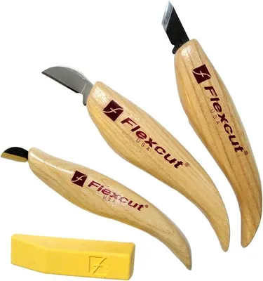 Imagen del producto de - Juego de 3 piezas para tallado de madera, incluye cuchillo para tallar, mango de madera, cuchillo para tallado de bordes, ideal para trabajos de talla de madera, cuchillo afilado para herramientas de tallado, apto para aficionados, varios colores