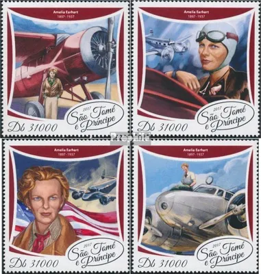 Produktbild von Briefmarken Sao Tome e Principe 2017 Mi 7473-7476 (kompl. Ausgabe) postfrisch Amelia Earhart