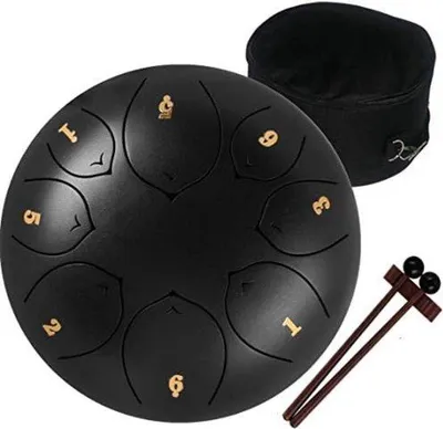 Produktbild von Famanu Stahlzungen Trommel - Handpan Drum - Schwarz