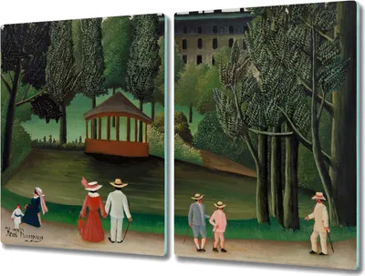 Produktbild von Coloray Hackbrett Kochplattenabdeckung Herdabdeckplatte 2x40x52 cm Schneidebrett Küchenbrett – Park ein Paar von Bäumen
