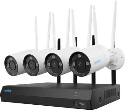 Produktbild von Reolink 4K Überwachungskamerasystem 8MP Ultra HD, 2,4/5 GHz WLAN, 12-Kanal NVR mit 2TB HDD,Smartekennung,RLK12-800WB4