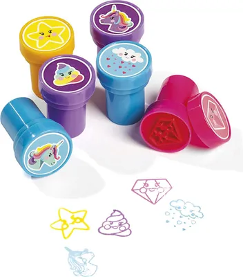 Produktbild von Totum Totum Stamps Unicorn Junior 12 Stück - selbstfärbende Stempel - kreatives Spielzeug