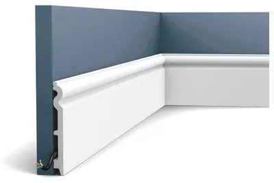 Immagine prodotto di Orac Decor Sx138 Axxent Battiscopa dal profilo robusto Battiscopa per pareti e pavimenti Con funzione di protezione cavi | 2 metri