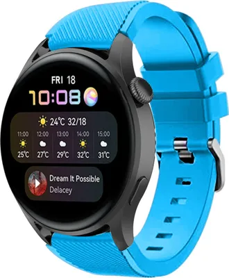 Produktbild von Strap-it Huawei Watch 3 (Pro) Silikonarmband (Hellblau)