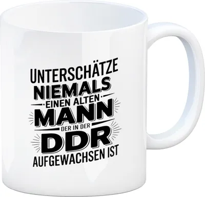 Produktbild von DDR Nostalgie Spruch Kaffeebecher für Ossis