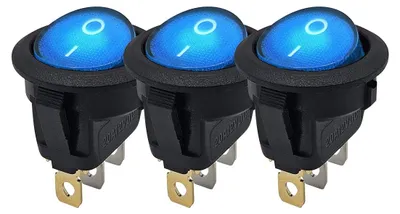 Productafbeelding van ProRide Wipschakelaar ON-OFF - 12V/20A - 3-Pins - Blauw - 3 Stuks