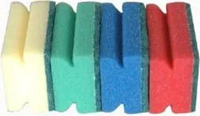 Obrázek produktu pro hubka na nádobí tvarovaná na nádobí, 4 ks, 6,5 x 9,3 x 4,2 cm - mix variant či barev
