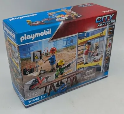 Produktbild von PLAYMOBIL® Konstruktions-Spielset "Baugerüst mit Handwerkern (70446)", City Action