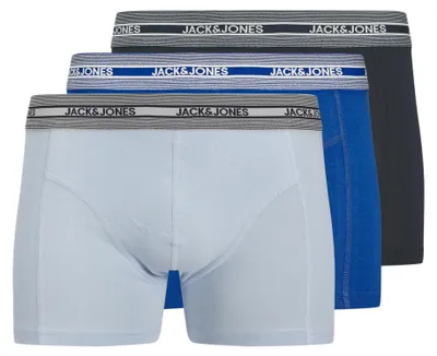 Zdjęcie produktu dla JACK & JONES JUNIOR, męskie bokserki Jacleo Solid, zestaw 3 sztuk, kolor: Chambray Blue, model: Numeri