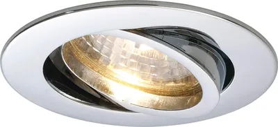 Zdjęcie produktu dla Lampa sufitowa wpuszczana okrągła H 230 V, maks. 50 W, ø 88 mm, chromowana