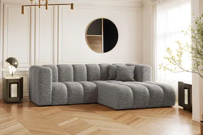 Produktbild von Kaiser Möbel Ecksofa, L-form Sofa Grand modular stoff Haga Grau Rechts