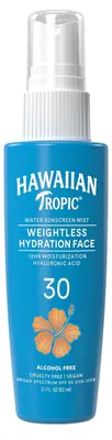Obrázok produktu pre Hawaiian Tropic Weightless Hydration – hydratačný sprej na tvár s ochranným faktorom SPF 30, 2,1 FL OZ (62 ml)