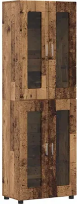 Image de vidaXL Meuble haut FLORIN, 60 x 35 x 182 cm, en panneaux de particules imitation bois