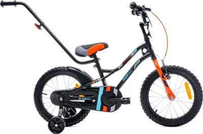 Obrázek produktu pro Tiger Bike Dětské kolo 16" 4-6 let tlačné zařízení černo-oranžovo-tyrkysová Sun Baby
