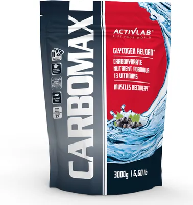 Produktbild von Activlab CarboMax 3000 g, Schwarze Johannisbeere, Kohlenhydratpulver mit Vitaminen, Carbo Drink, Energie & Ausdauer