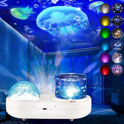Produktbild von Galaxy Star Projektor Nachtlicht mit Bluetooth Bunte Ozean Rotierende 3D Musik Nachtlicht Kinder Kleinkind Weihnachtsgeschenk
