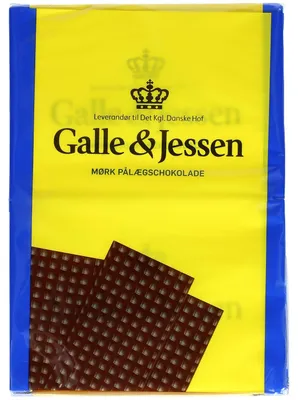 Produktbild von Galle & Jessen Mørk Pålægschokolade 2x108g