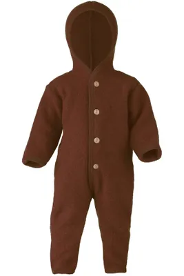 Produktbild von Engel Baby-Overall mit Kapuze, Holzknöpfen und Umschlag