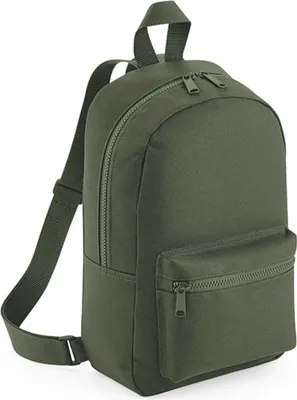 Image de BagBase BG153 | Mini Essential Fashion Backpack / 23 x 35 x 12 cm - Couleur : Vert olive - Taille : 23 x 35 x 12 cm