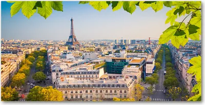 Produktbild von Tulup Glas-Bild -140x70- Wandkunst Dekorative Wand für Küche & Wohnzimmer - Sehenswürdigkeiten & Architektur - Paris - Grün