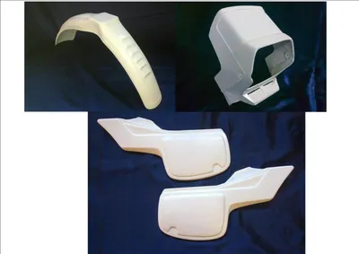 Produktbild von Zündapp SX80 Kotflügel + Lampenmaske + Seitendeckel GFK TYP 540 Leichtkraftrad