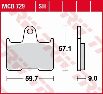 Produktbild von TRW Bremsbelagsatz MCB729 GSX-R1000 WVB6