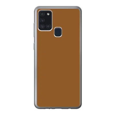 Produktbild von MuchoWow® Handyhülle Schutzhülle Hülle für Samsung Galaxy A21s Braun - Erdton - Unifarben Silikon Softcase Handy Hülle - Hartschale