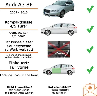 Produktbild von Lautsprecher Boxen Einbaupaket vorne Pioneer TS-G1720F passend für Audi A3 8P + 4/5 türig | 2x Tief-Mitteltöner mit integriertem Hochtöner 300W MAX