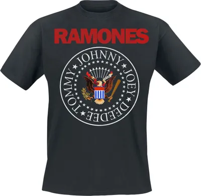 Produktbild von Ramones T-Shirt Herren Seal Red schwarz Band-Merch, Bands 100% Baumwolle XXL
