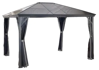 Produktbild von Sojag Verona 1014 Pavillon mit festem Dach inkl. Moskitonetz 3x4 m