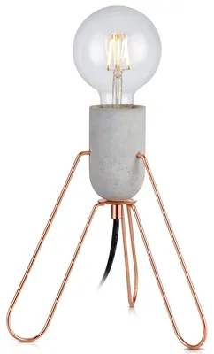 Retro-Tischleuchte Roségold, LED, E26, 5 W, 21,8 cm