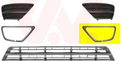 Produktbild von VAN WEZEL Lüftungsgitter Grill Stoßfänger für FORD FOCUS (DAW, DBW) mit Loch/Löchern für Nebellampen