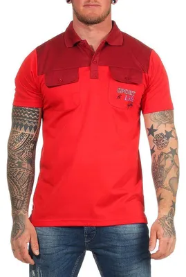 Produktbild von Herren Polo-Shirt mit 2 Brusttaschen; Rot M/50