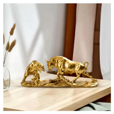 Produktbild von Statuen von Bulle und Bär sowie Deko-Elemente für Büro oder Zuhause - Geschenke für Börsenenthusiasten