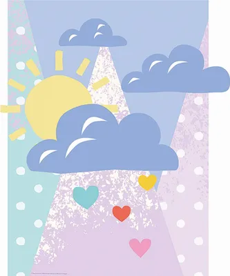 Produktbild von Komar Poster kleine Wolken Multicolor - 610189 - 40 x 50 cm
