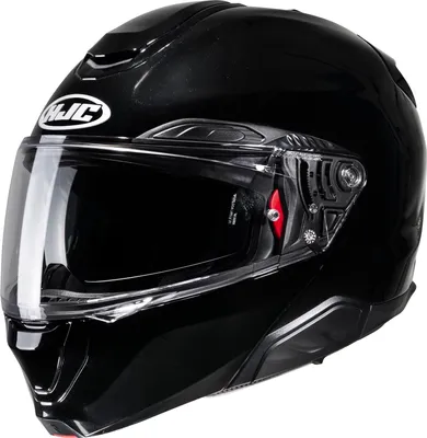 Zdjęcie produktu dla HJC RPHA 91 Solid metaliczny czarny kask z klapką XL