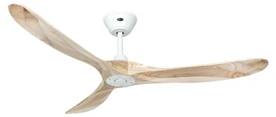Zdjęcie produktu dla Energooszczędny wentylator sufitowy z pilotem Eco Genuino biały matowy / naturalne drewno 152 cm
