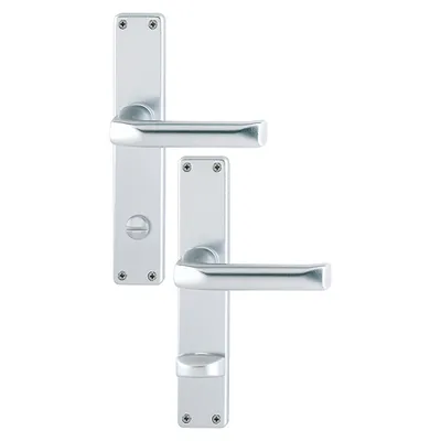 Produktbild von Hoppe London Langschildgarnitur F1 Aluminium Natur 113/202SP, Bad WC