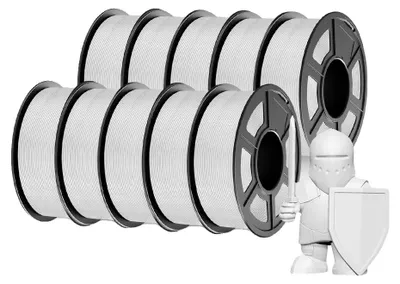 Obrázok produktu pre 3D tlačový filament, vysoká pevnosť, jednoduché použitie, PETG, 1 kg, biela farba