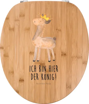 Produktbild von Mr. & Mrs. Panda klo deckel Lama König - Transparent - Geschenk, Lamas, WC Sitz, Brille, Mama, WC-Sitz, Toilettendeckel, Vorgesetzter, Freundin, Abitur, Chef