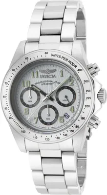 Obrázek produktu pro Invicta Speedway 17023 Pánské Hodinky - Quartz Hnutí - Nerezová Ocel s Stříbrným Ciferníkem - 39 mm