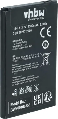 Produktbild von vhbw Akku kompatibel mit Huawei E5S, EC5321, E586, E586E, E585, E586Es, ET5321, E6939, MiFi E6939 Router Modem Hotspots (1500 mAh, 3,7 V, Li-Ion)