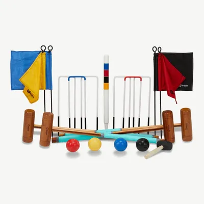 Produktbild von Gartenkrocketset- traditionelles Topkroketspiel aus ECO-hartholz