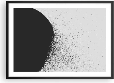 Produktbild von Gerahmtes Poster - Schwarzer Rahmen - Abstraktion Schwarzweiß Geometrie - 70x50 cm - Wand Bild - Wanddeko - Wandbilder - Kunstposter - Wandposter - Bilderrahmen - Bilder - Kunstdruck - P2BAA70x50-4922